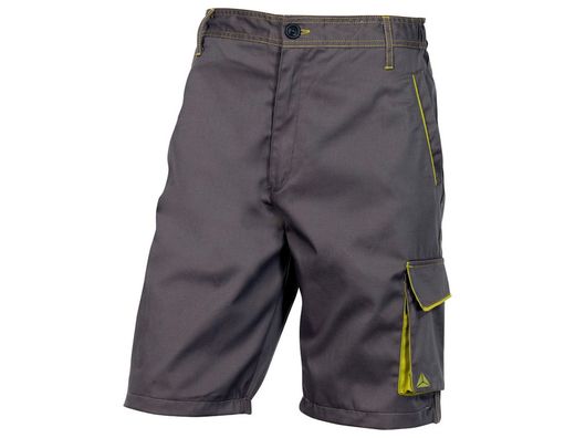 Pantalon de Trabajo Deltaplus Bermuda Cintura Ajustable 5 Bolsillos Color Gris Verde Talla 3Xl