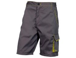 Pantalon de Trabajo Deltaplus Bermuda Cintura Ajustable 5 Bolsillos Color Gris Verde Talla S