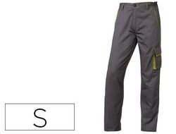 Pantalon de Trabajo Deltaplus Cintura Ajustable 5 Bolsillos Color Gris Verde Talla S