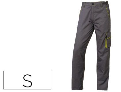 Pantalon de Trabajo Deltaplus Cintura Ajustable 5 Bolsillos Color Gris Verde Talla S