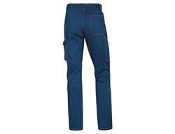 Pantalon de trabajo deltaplus cintura elastica 5 bolsillos color azul marino / naranja talla xl