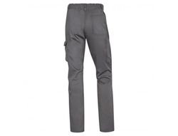 Pantalon de trabajo deltaplus cintura elastica 5 bolsillos color gris / negro talla s