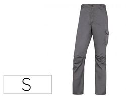 Pantalon de trabajo deltaplus cintura elastica 5 bolsillos color gris / negro talla s