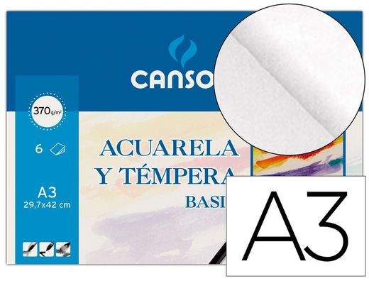 Papel acuarela Gvarro basik mini 297x420 mm 6 hojas