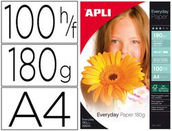 Papel Apli Everyday brillo A4 de 180 gr. (100 hojas)