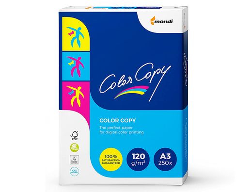 Papel blanco A3 120 gr. 250 h. Color Copy