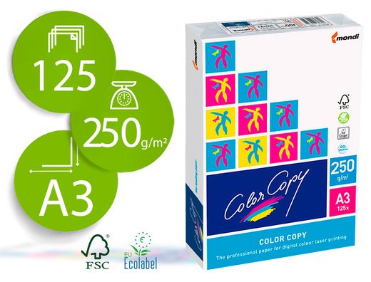 Papel blanco A3 250 gr. 125 h.Copy