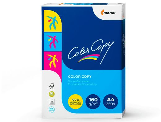 Papel blanco A4 160 gr. 250 h. Color Copy