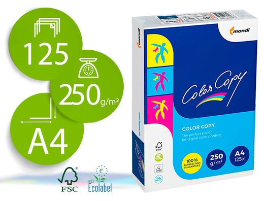Papel blanco A4 250 gr. 125 h. Color Copy
