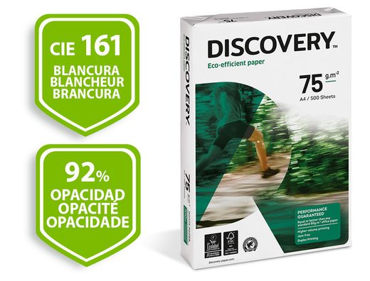 Papel blanco multifunción Discovery A4 de 75 gr. (500 hojas)