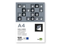 Papel carbon liderpapel film azul tamaño din a4 caja de 100 hojas