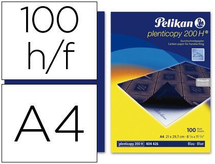 Papel Carbon Pelikan Azul Tamaño A-4 -Caja de 100 Unidades