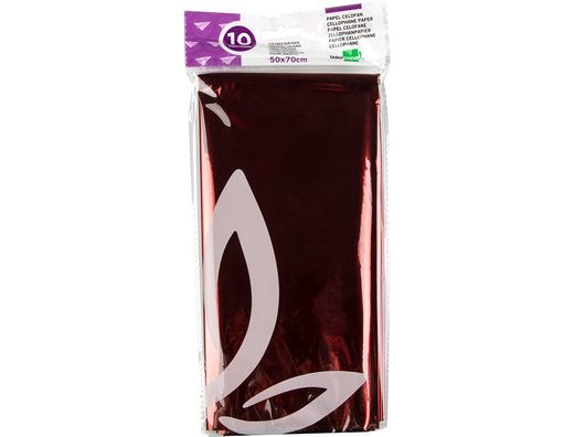 Papel Celofan Liderpapel 50X70 cm 22G/M2 Bolsa de 10 Hojas Colores Surtidos