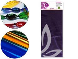 Papel Celofan Liderpapel 50X70 cm 22G/M2 Bolsa de 5 Hojas Violeta