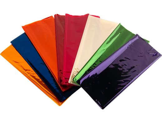 Papel Celofan Liderpapel 50X70 Expositor 56 Bolsas de 5 Hojas 8 Colores Surtidos