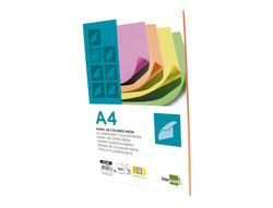 Papel Color Liderpapel A4 75G/M2 Neon 4 Colores Surtidos Paquete de 100
