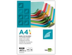 Papel Color Liderpapel A4 80G/M2 10 Colores Surtidos Paquete de 100