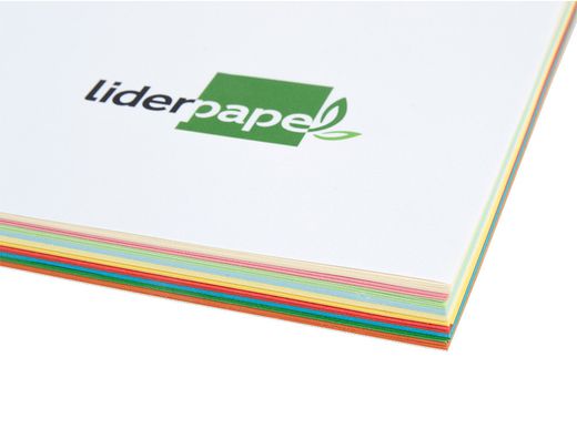 Papel Color Liderpapel A4 80G/M2 25 Colores Surtidos Paquete de 100