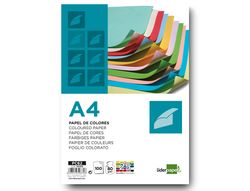 Papel Color Liderpapel A4 80G/M2 25 Colores Surtidos Paquete de 100
