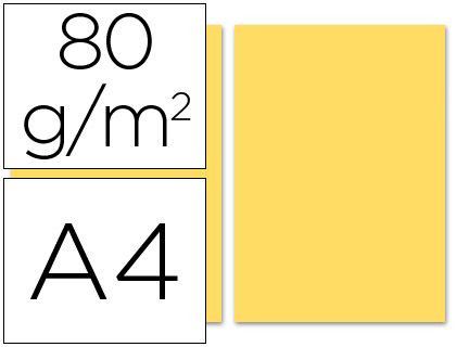 Papel Color Liderpapel A4 80G/M2 Crema Paquete de 100