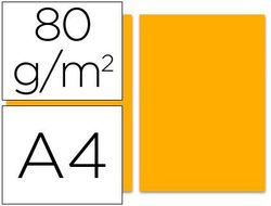 Papel Color Liderpapel A4 80G/M2 Naranja Paquete de 100