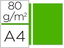 Papel Color Liderpapel A4 80G/M2 Verde Intenso Paquete de 100