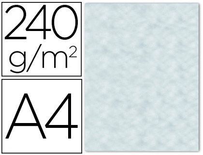 Papel Color Liderpapel Pergamino A4 240G/M2 Azul Pack de 25 Hojas