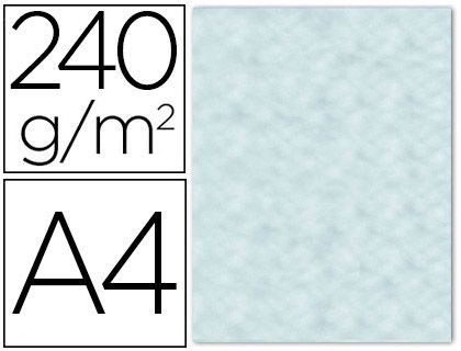 Papel Color Liderpapel Pergamino con Bordes A4 240G/M2 Azul Pack de 10 Hojas