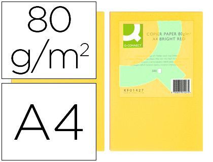 Papel Color Q-Connect Din A4 80Gr Amarillo Paquete de 500 Hojas