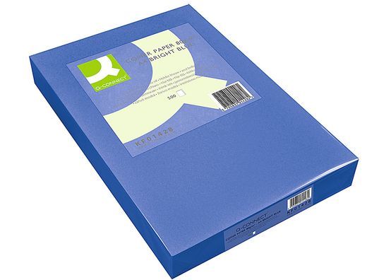Papel Color Q-Connect Din A4 80Gr Azul Intenso Paquete de 500 Hojas