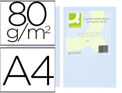 Papel Color Q-Connect Din A4 80Gr Celeste Paquete de 500 Hojas