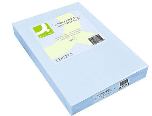Papel Color Q-Connect Din A4 80Gr Celeste Paquete de 500 Hojas