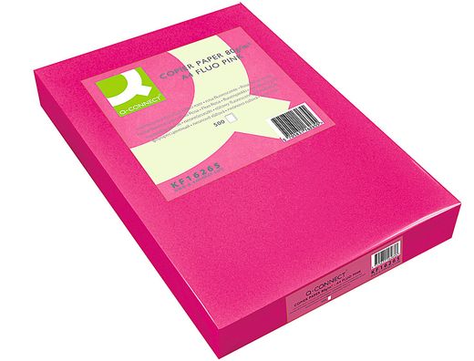 Papel Color Q-Connect Din A4 80Gr Rosa Neon Paquete de 500 Hojas