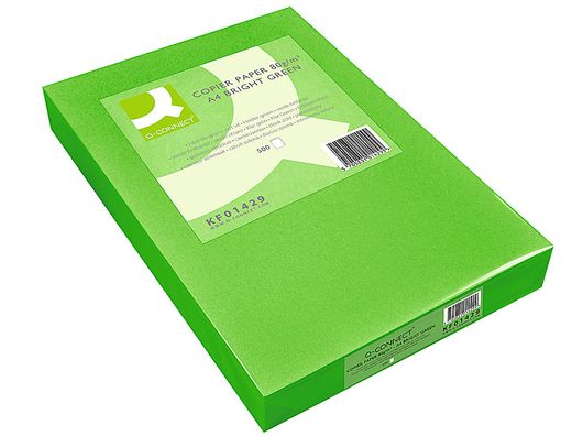 Papel Color Q-Connect Din A4 80Gr Verde Intenso Paquete de 500 Hojas