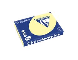 Papel color trophee A3 80gr canario pastel paquete de 500 hojas