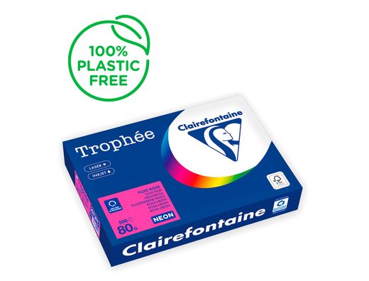 Papel color trophee A4 80gr rosa neon paquete de 500 hojas