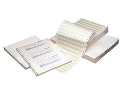 Papel continuo 240x11 blanco -3 hojas -caja de 1000 juegos