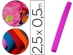 Papel Crespon Liderpapel 50 cm X 2,5 M 34G/M2 Rosa Fluorescente