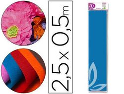 Papel Crespon Liderpapel 50 cm X 2.5M 34G/M2 Azul