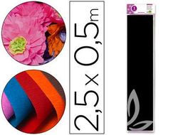 Papel Crespon Liderpapel 50 cm X 2.5M 34G/M2 Negro