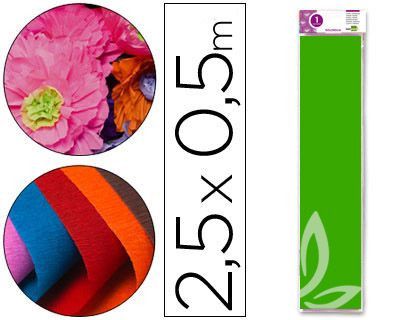 Papel Crespon Liderpapel 50 cm X 2.5M 34G/M2 Verde