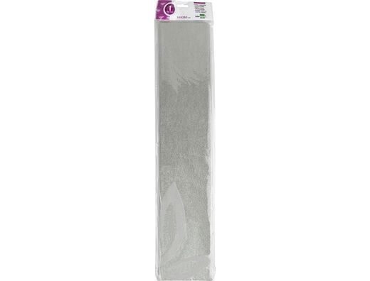 Papel Crespon Liderpapel 50 cm X 2.5M Metalizado Plata