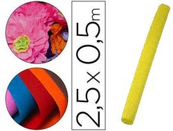 Papel Crespon Liderpapel Rollo de 50 cm X 2,5 M 85G/M2 Amarillo