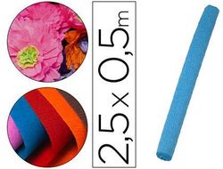 Papel Crespon Liderpapel Rollo de 50 cm X 2,5 M 85G/M2 Celeste