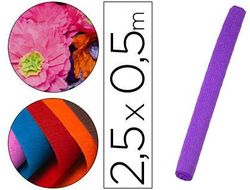 Papel Crespon Liderpapel Rollo de 50 cm X 2,5 M 85G/M2 Morado
