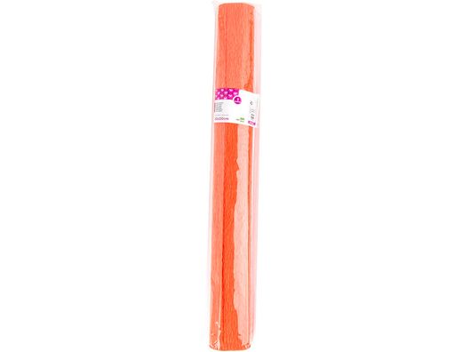 Papel Crespon Liderpapel Rollo de 50 cm X 2,5 M 85G/M2 Naranja