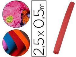 Papel Crespon Liderpapel Rollo de 50 cm X 2,5 M 85G/M2 Rojo