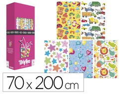Papel de regalo basika infantil rollo de 70 x 200 cm modelos surtidos