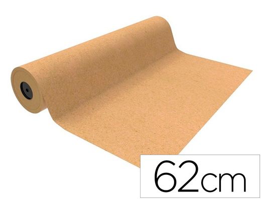 Papel de regalo basika kraft liso 80 mt bobina 62 cm