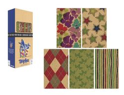 Papel de regalo basika kraft todo año rollo de 70 x 200 cm modelos surtidos